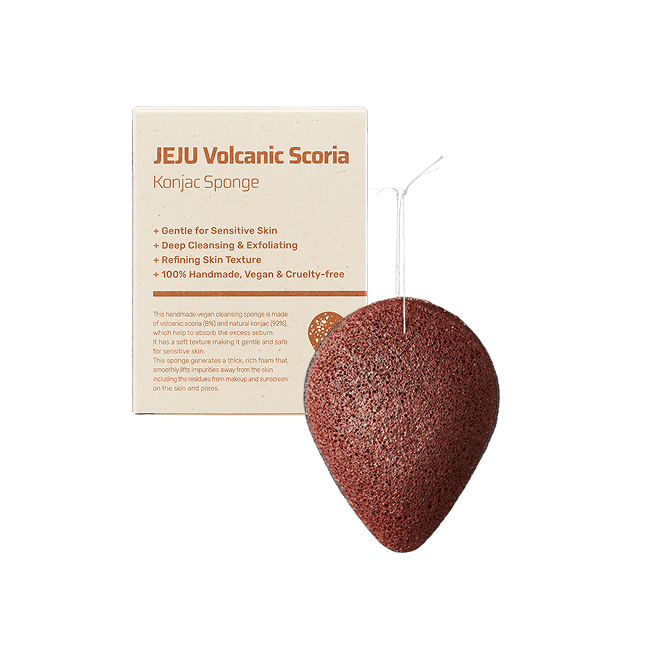 JEJU Volcanic Scoria Konjac Sponge (7g)