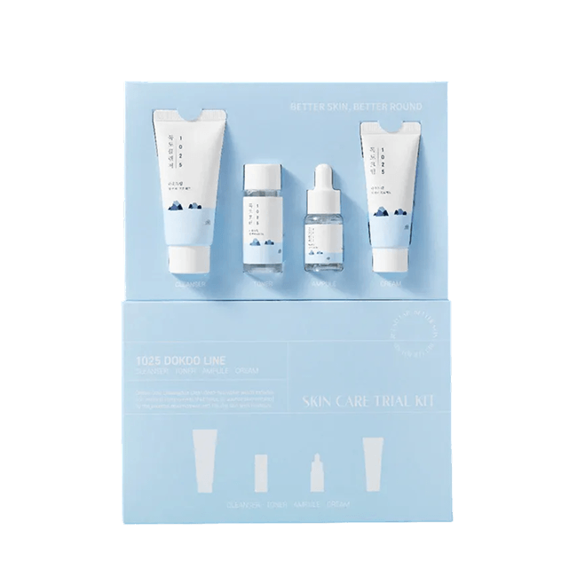 1025 Dokdo Trial Kit (Cleanser 30ml + Toner 20ml + Ampule 10ml + Cream 20ml) ((Cleanser 30ml + Toner 20ml + Ampoule 10ml + Cream 20ml))