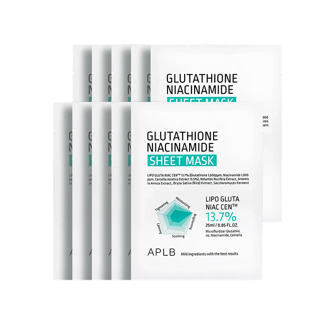 Glutathione Niacinamide Sheet Mask 10 (25ml x 10)