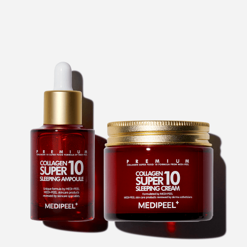 Collagen Super 10 Sleeping Care Set (Ampoule, Cream) (30ml/10g)