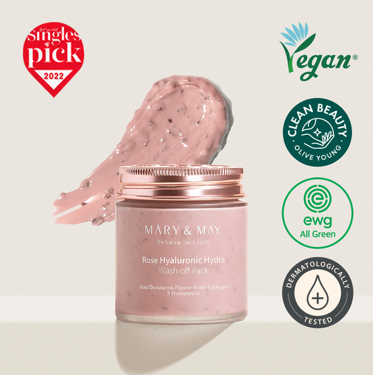 Vegan Rose Hyaluronic Hydra Wash off Pack (125g)