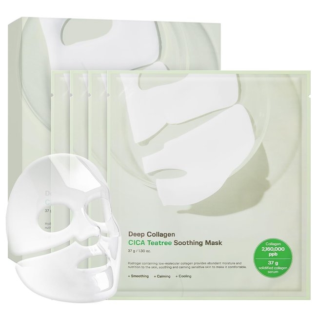 Deep Collagen Cica Teatree Soothing Mask 37g*4ea (37g*4ea)