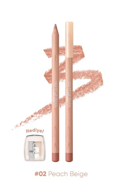Velvet Lip Pencil 02 Peach Beige (-)