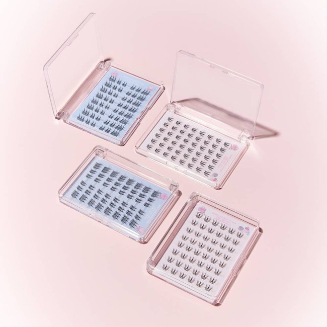 No-Glue Point Cluster Lashes 02 Triple V (10mm) (36 pcs) (+ Tweezers) (Renewal 2509) (-)